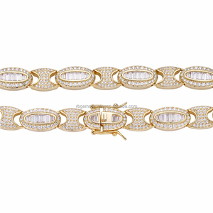สร้อยคิวบาลชุบทองคำขาว 14k แบบคริสเตียน ตัวเรือนเงินแท้ 925 พร้อมใบรับรอง IGI ของขวัญเครื่องประดับคุณภาพสำหรับทุกเพศทุกวัย - Product Image 5