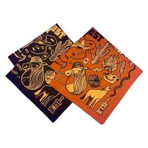 Pañuelo de Cabeza Cuadrado de Seda Satinada con Logotipo Personalizado, Diseño de Puntos, Cuadros, Rayas, Lazos y Personajes Animales, Más Vendido - Product Image 1