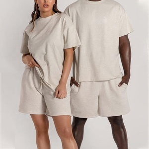 Conjunto de 2 piezas para hombre al por mayor, conjunto de jogger personalizado unisex de dos tonos, conjunto de dos piezas oversize para hombre, conjuntos de ropa de verano de manga corta, conjuntos de punto. - Product Image 6