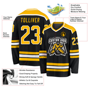 Maillots de hockey sur glace personnalisés pour hommes de haute qualité, respirants, à séchage rapide, par sublimation, avec design délavé, vente en gros - Product Image 3