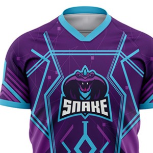Camiseta de Fútbol Personalizada con Cuello en V, Unisex, Manga Corta, Impresión Sublimada, Absorbe la Humedad, Patrón Geométrico, Elástica en Cuatro Direcciones - Product Image 6
