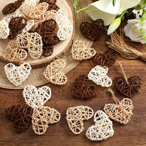 Heart shape ornament handmade <b>accessory</b> supplies <b>braided</b> rattan hearts supplier direct cost - Product Image 6