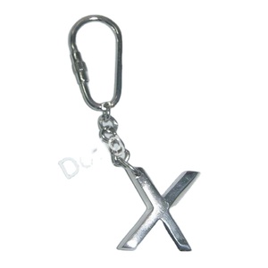Alphabetic Capital X <b>Keyring</b> Cast Aluminium Light Weight Metal <b>Keyring</b> Silver Finished High Quality Key Chain Best for Gift - Product Image 1