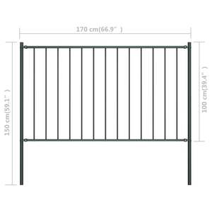 Pannello di recinzione in acciaio verniciato a polvere antracite con montanti 5.6 traliccio x 3.3 - Product Image 4