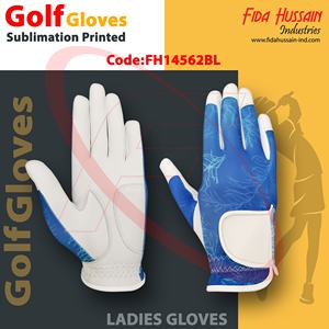 Premium Soft <b>Leather</b> <b>Ladies</b> Golf <b>Gloves</b> Sublimation Printed High Quality Custom Logo for Men - Product Image 2