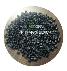 RECYCLED PP 40% TALC FILLED PLASTIC GRANULES POLYPROPYLENE RAW MATERIALS PPTF 40% BLACK COMPOUND