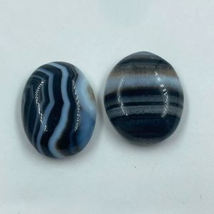2 Piezas de Ágata Natural de Corte Ovalado en Colores Mixtos, 22.44 Quilates, Piedras Sueltas para Joyería - Product Image 1