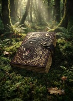 Herb Heritage Tree Life Leather Grimoire Journal fait main vintage, livre de sorts, 200 feuilles de papier à bords festonnés, cadenas antique, cadeau