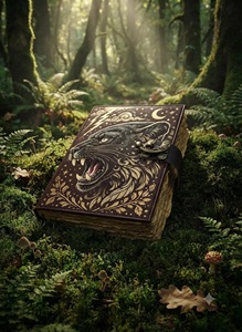 Herb Heritage Tree Life Leather Grimoire Journal Handmade Vintage Spell Book 200 Sheets Deckle Edge Paper Antique <b>Lock</b> Gift - Product Image 4