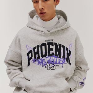 Sweat-shirts à capuche oversize pour hommes et femmes, couleur unie rouge, noir, gris, automne-hiver, en polaire, avec logo frontal, style hip-hop décontracté, marque tendance - Product Image 6