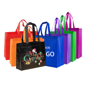 Reusable PP Non Woven Carry Tote <b>Bag</b> with Custom Logo for Supermarket Retail Packaging Factory - Product Image 5