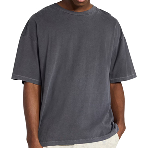 T-shirt surdimensionné personnalisé en coton respirant, T-shirt tendance, marque privée, OEM, ODM, fabricant de vêtements en gros, T-shirts surdimensionnés - Product Image 5