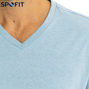 T-shirts décontractés personnalisés à manches courtes et col en V pour garçons, fabrication en usine, t-shirts d'été surdimensionnés de haute qualité pour hommes en vente, OEM - Product Image 3