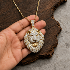 Collier pendentif tête de lion hip-hop personnalisé, perle d'eau douce, micro-pavé de moissanite, argent 925, bijoux de luxe chrétiens pour hommes - Product Image 4