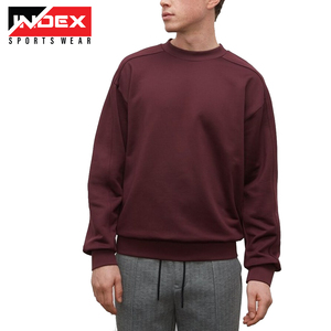 Sudadera de Cuello Redondo para Hombre INDEX SPORTSWEAR, Corte Regular, Color Sólido, Tejido de Punto, Ropa Casual de Otoño - Product Image 4