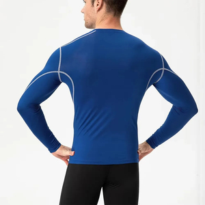 Rashguard Homme Personnalisé Haute Qualité Uni MMA Manches Longues 220g Polyester Impression par Transfert Thermique Service OEM 2026 - Product Image 3