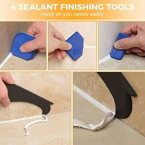 Kit d'outils de calfeutrage manuel professionnel 14 pièces ensemble de finition plastique/métal/silicone pour mastics et adhésifs - Product Image 3