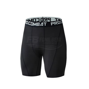 Men's Compression Sportswear Leggings for Running Yoga Training Gym Pants Sports <b>Shorts</b>-100% Cotton Knitted Mid Print Design - Product Image 3
