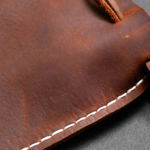 Bolsa de Dados de Cuero Hecha a Mano, Forma Cuadrada, Cierre con Cordón, Estilo Minimalista, para Guardar Dados, Uso Adulto - Product Image 4