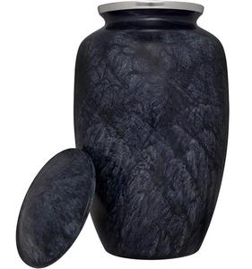 Urnes funéraires en métal noir au design spatial Galaxy, urnes commémoratives modernes en métal avec sac en velours - Product Image 4