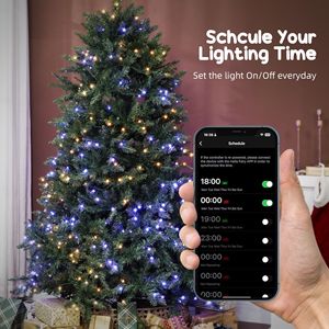 Albero di Natale Preilluminato da 1,8 m Controllato da App, con LED a Spettro Completo, Facile da Montare e con Rami Pieghevoli - Product Image 6