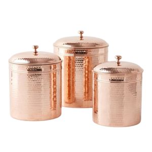 Juego de Recipientes de Cobre Martillado al por Mayor, Frascos Metálicos para Almacenamiento de Cocina con Tapas, Contenedores para Alimentos y Decoración del Hogar - Product Image 5