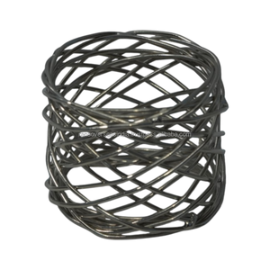 <b>Silver</b> Finished Metal Modern Napkin Rings Durable Eco-Friendly Elegant Table Decor for Dining Weddings Parties Special Occasions - Product Image 3