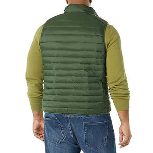 Chaleco acolchado sin mangas con capucha y logotipo personalizado OEM y chaleco acolchado impermeable de invierno para hombre - Product Image 3