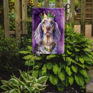 Multicolor inglés Setter King Mardi Gras jardín bandera buzón decorativo patio Banner para Patio ilustraciones camas de flores-Tamaño de patio - Product Image 2