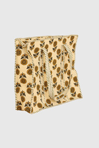 Sac fourre-tout bohème en toile avec motif brodé tournesol, ouverture supérieure, idéal pour le shopping en toutes saisons - Product Image 4