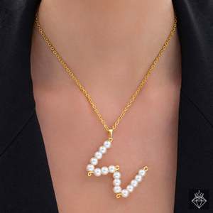 Conjunto de pendientes y colgantes de perlas PRAO Colección de joyas elegantes y lujosas - Product Image 5