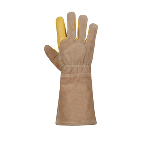 Cowhide Safety <b>Gloves</b> Elbow <b>Long</b> Cuff Heat Resistant Welding Outdoor Winter Use Unlined Thermal Protection - Product Image 3