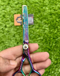 Tijeras de microdientes para mascotas, tijeras de tamaño 8 y 9 pulgadas para mascotas 420C | Tijeras de pelo para mascotas | Tijeras de adelgazamiento para mascotas logotipo personalizado Curvo - Product Image 3