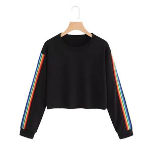 Custom Plain Women Streetwear Track Suit <b>Cropped</b> <b>Top</b> Hoodie New Design Your Own 100% Polyester Sublimated Custom Hoodies2025 - Product Image 1