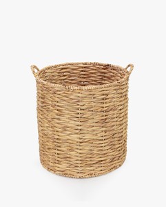 Handwoven Round Water Hyacinth Storage Basket <b>Bins</b> Handmade Natural Weave Sustainable Home Organizer Wholesale Bulk Supplier - Product Image 2