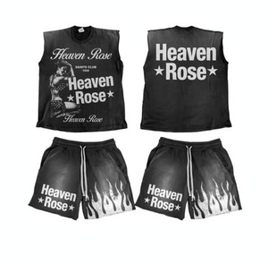 Conjunto de camiseta y pantalones cortos estampados para hombre, fabricado en fábrica, de gran venta, para uso casual y urbano, servicio OEM, conjuntos para adultos. - Product Image 1
