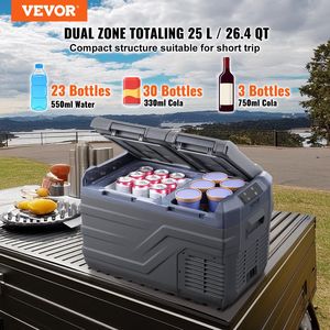 Portatile doppia zona 25 L auto frigorifero congelatore compressore per uso domestico e auto - Product Image 2