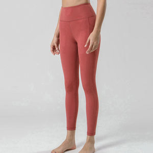 Wholesale <b>Pockets</b> Mid Waist Quick Dry Breathable Women <b>Leggings</b> Workout Running Fitness Women <b>Legging</b> - Product Image 3