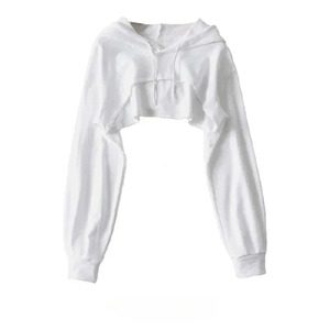 Sweat-shirt décontracté en polyester tricoté asymétrique à épaules tombantes et manches longues avec oreilles de chat noires pour femme, couleur unie, idéal pour l'automne - Product Image 2