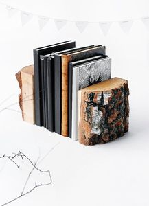 Porte-livres artisanaux en bois de bouleau, écorce naturelle, design rustique pour la maison, le bureau, la bibliothèque - Product Image 2