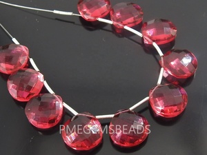 Cuentas de Cuarzo Rosa Rodolita en Forma de Corazón Facetado de Cristal Hidrográfico de 14x14mm, Par de Cuentas Sueltas para Fabricación de Joyería DIY - Product Image 5