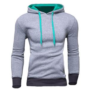 Wholesale Men's <b>Hoodie</b> Pullover 100% Cotton Casual Solid Color Breathable Pocket Winter Customized Logo Design - Product Image 6
