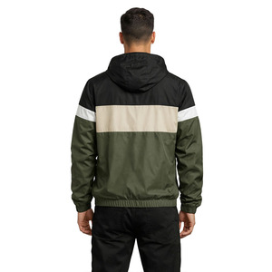 Rainbow <b>Spray</b> ODM/OEM Long Sleeve Crop Zipper Men <b>Jackets</b> Casual Color Block Patchwork Design Windbreaker Hooded <b>Jackets</b> <b>for</b> Men - Product Image 3