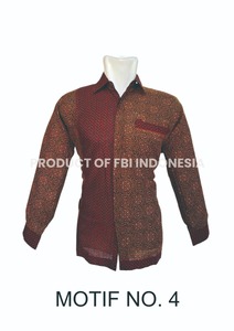 เสื้อบาติกแขนยาวผ้าบาติกแบบคลาสสิกใหม่ล่าสุดผ้าฝ้าย100% ออกแบบผ้าบาติกลำลองแบบดั้งเดิมของอินโดนีเซีย - Product Image 2