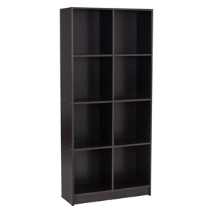 Étagère à livres industrielle en bois, étagère de rangement portable, armoire de présentation noire pour la maison, le bureau, le salon - Product Image 1