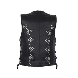 Breathable Leather Vest For Men's Sleeveless Stand Collar Signal <b>Button</b> Pockets Winter Wear Windproof Outer Wear Leather Vest - Product Image 2