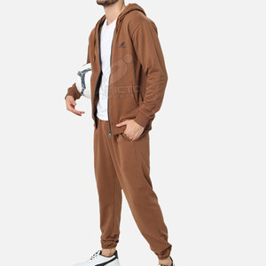Custom Logo Printed Plus Size <b>Mens</b> Tracksuit Set 100% Cotton Sportswear with <b>Long</b> <b>Sleeve</b> <b>Top</b> Pants for Gym Casual Use Wholesale - Product Image 2