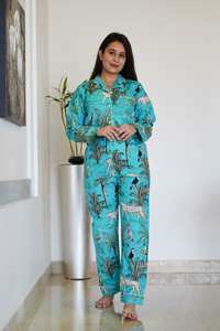 Pijama de algodón para mujer, camisón de verano para la playa, camisón de algodón suave estampado, camisón con botones, camiseta de pijama estampada, pijama largo - Product Image 2