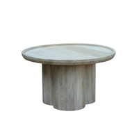 Table basse moderne de luxe en bois massif festonné, personnalisable, table centrale minimaliste sur piétement, mobilier de maison naturel