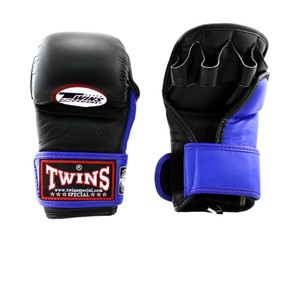 High Quality Blue & Black Twin Latest Model Lightweight Open Thumb Loop Half Finger MMA Training <b>Gloves</b> Custom Logo OEM <b>Gloves</b> - Product Image 1
